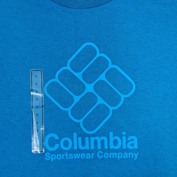 Columbia T Shirt Mens Large L Blue Short Sleeve Crew Neck UV Protection Tee - Picture 7 of 9